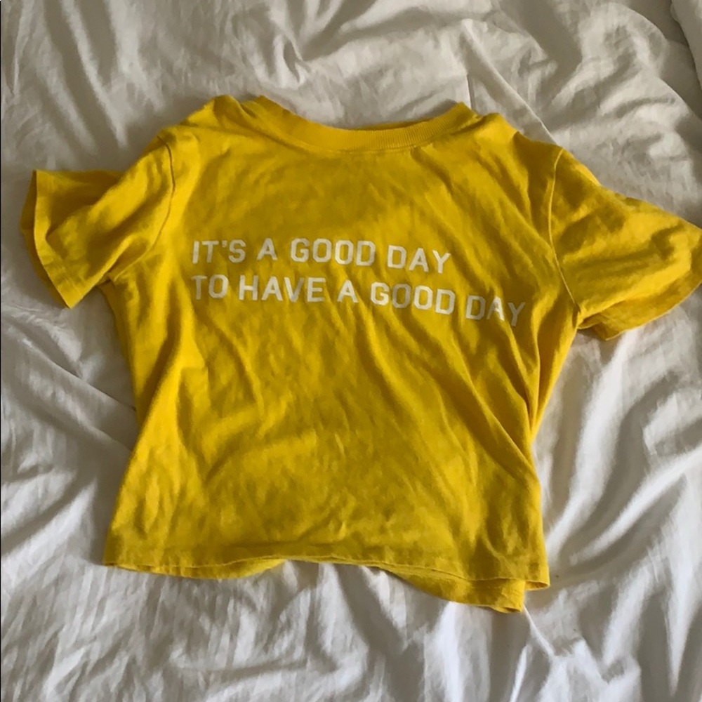 yellow crop top